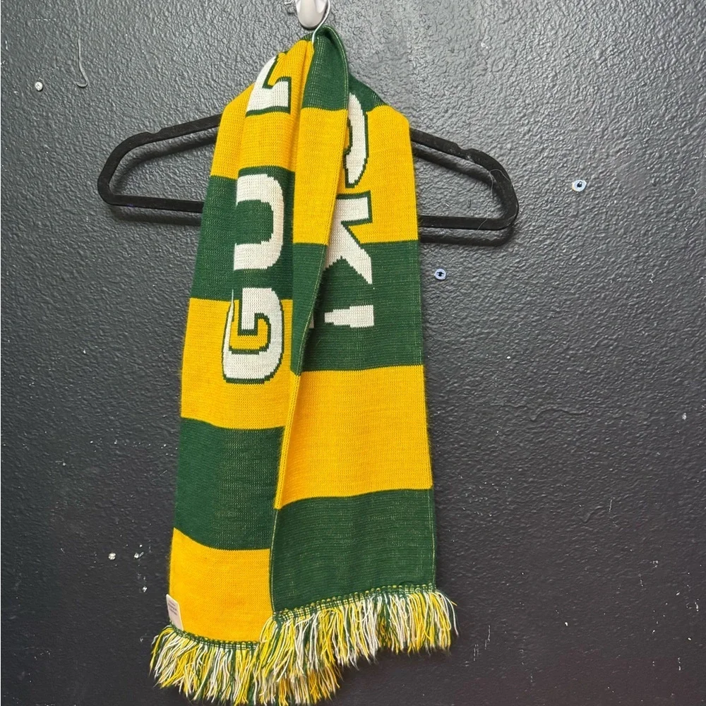 NFL Green Bay Packers Green and Yellow Striped Scarf